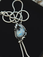 Celestial Moonstone Bolo Necklace