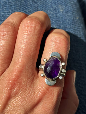 The Wax & Wane Ring - Amethyst