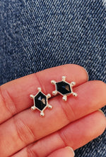 Onyx Hex Studs