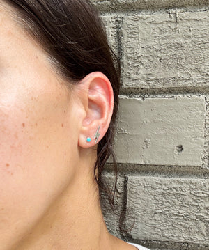 Teeny Tiny Turquoise Stud Earrings