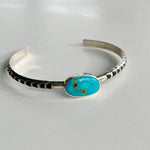 Kingman Turquoise Stamped Cuff #2