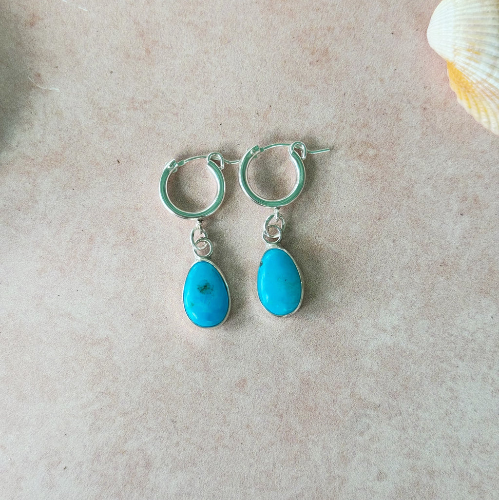 Campitos Turquoise Huggie Hoops