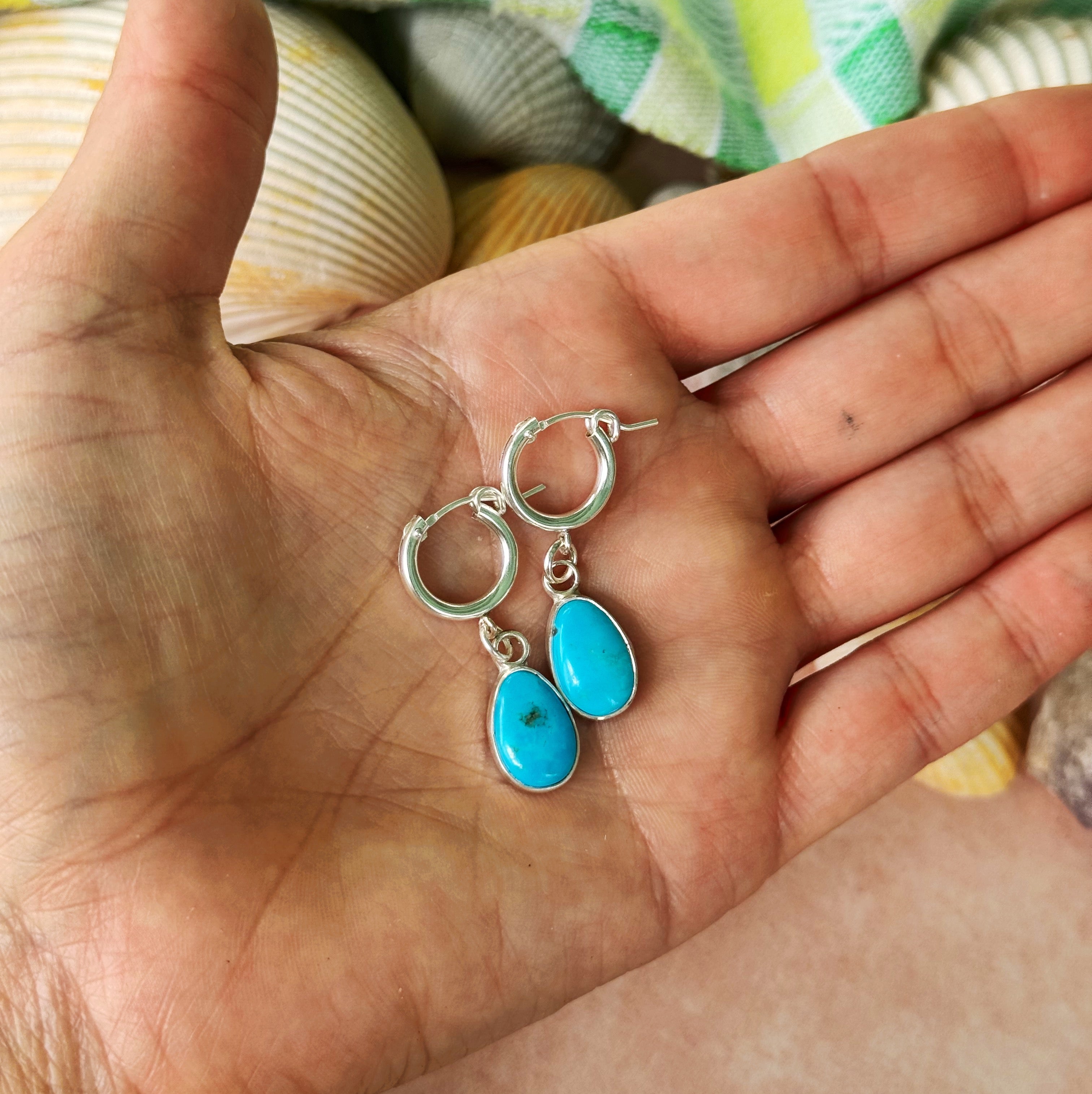 Campitos Turquoise Huggie Hoops