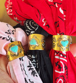 Heartbound Turquoise Bandana Slide