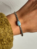 Rainbow Opal Stamped Cuff #5