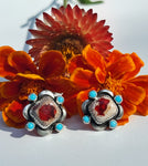 Fire Opal Floret Studs