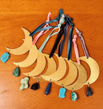 Lunar Talisman Gemstone Ornament (in Brass)