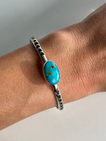 Kingman Turquoise Stamped Cuff #2
