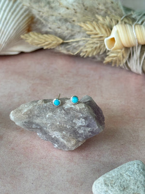 Teeny Tiny Turquoise Stud Earrings