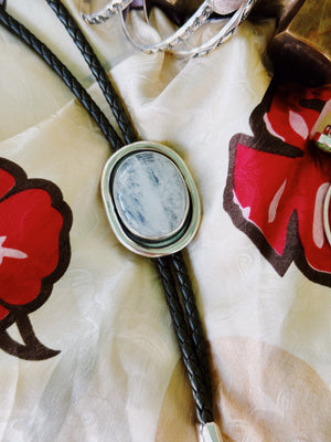 Moonstone Shadowbox Bolo Tie