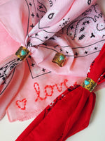 Heartbound Turquoise Bandana Slide