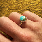 Turquoise Silver Ring Size 5.75