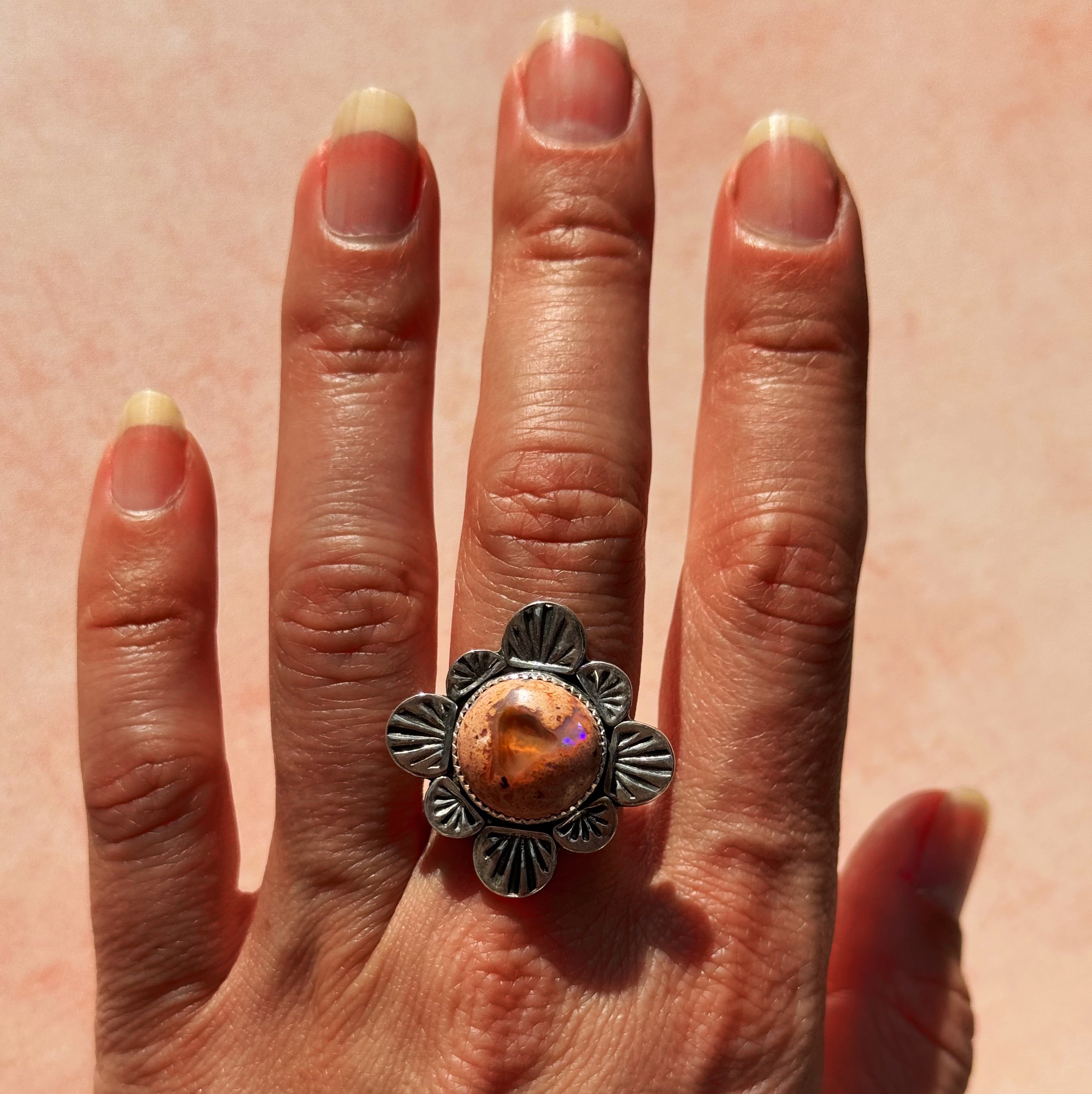 Fire Blossom Ring - Size 7