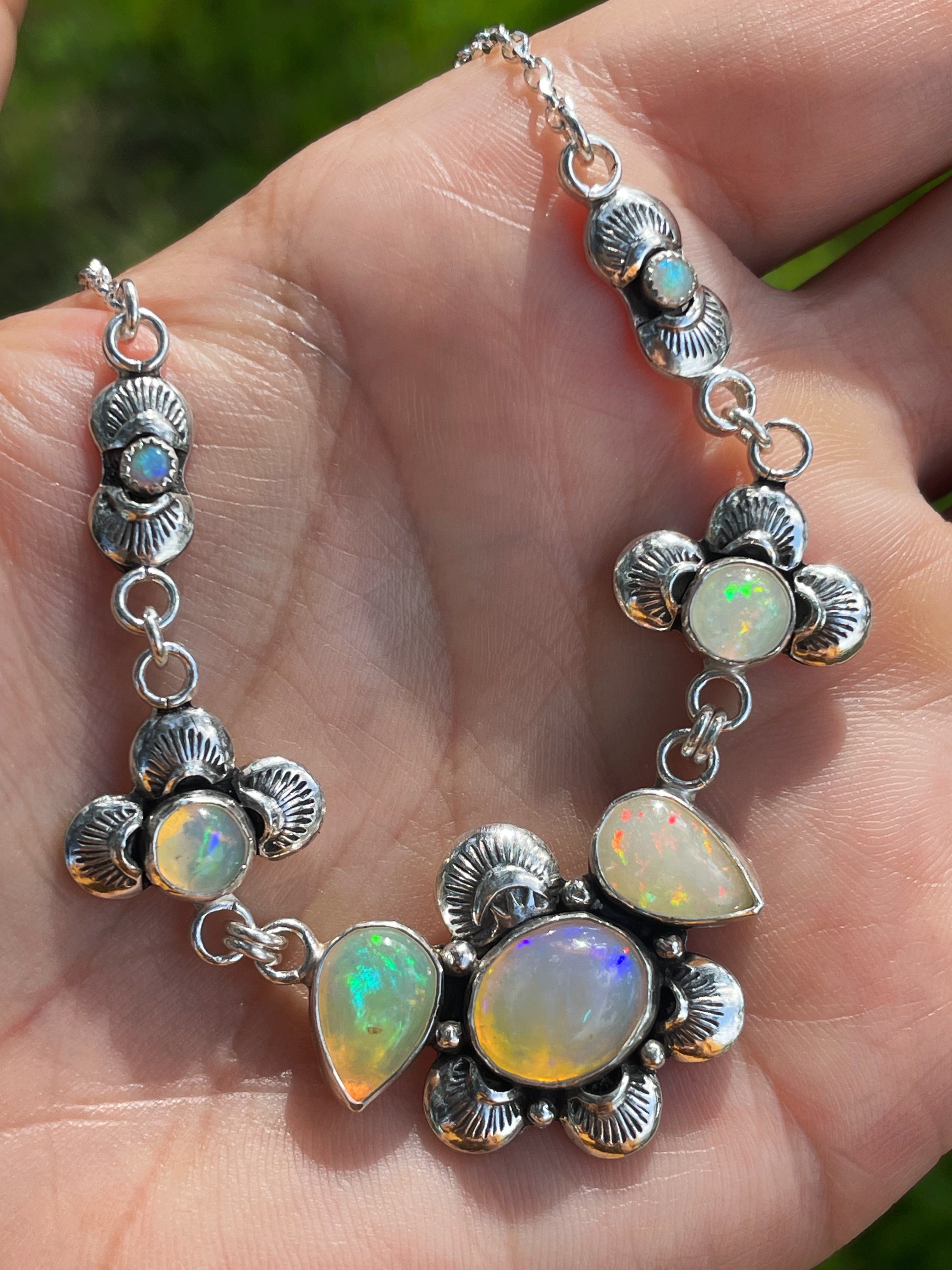 This set includes a natural Ethiopian opal necklace and earrings, A ha –  jewelsforall