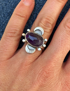 The Wax & Wane Ring - Amethyst