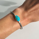 Kingman Turquoise Stamped Cuff #2