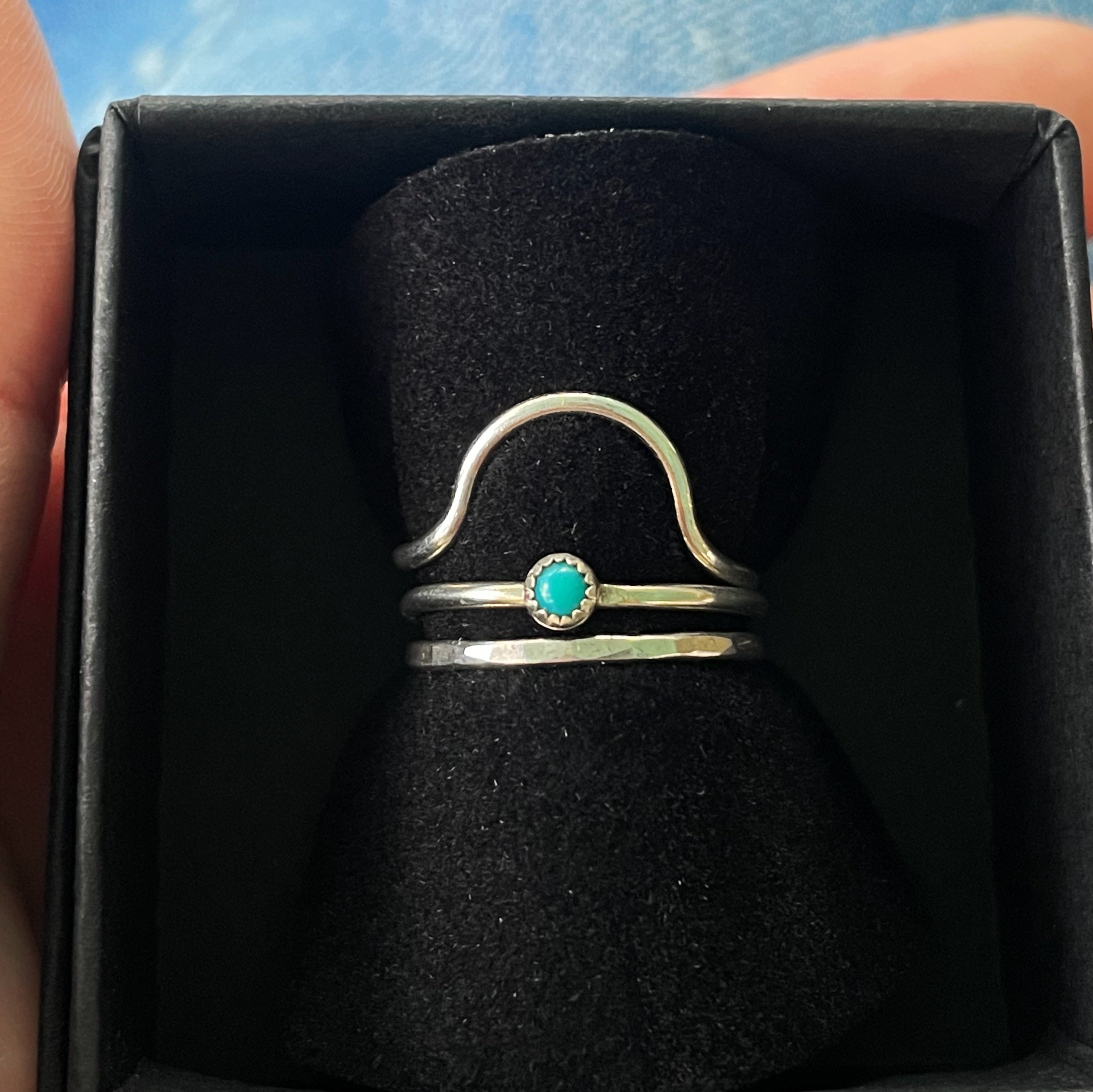 Turquoise Stacking Trio - Size 5