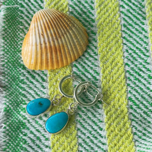 Campitos Turquoise Huggie Hoops