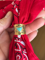 Heartbound Turquoise Bandana Slide