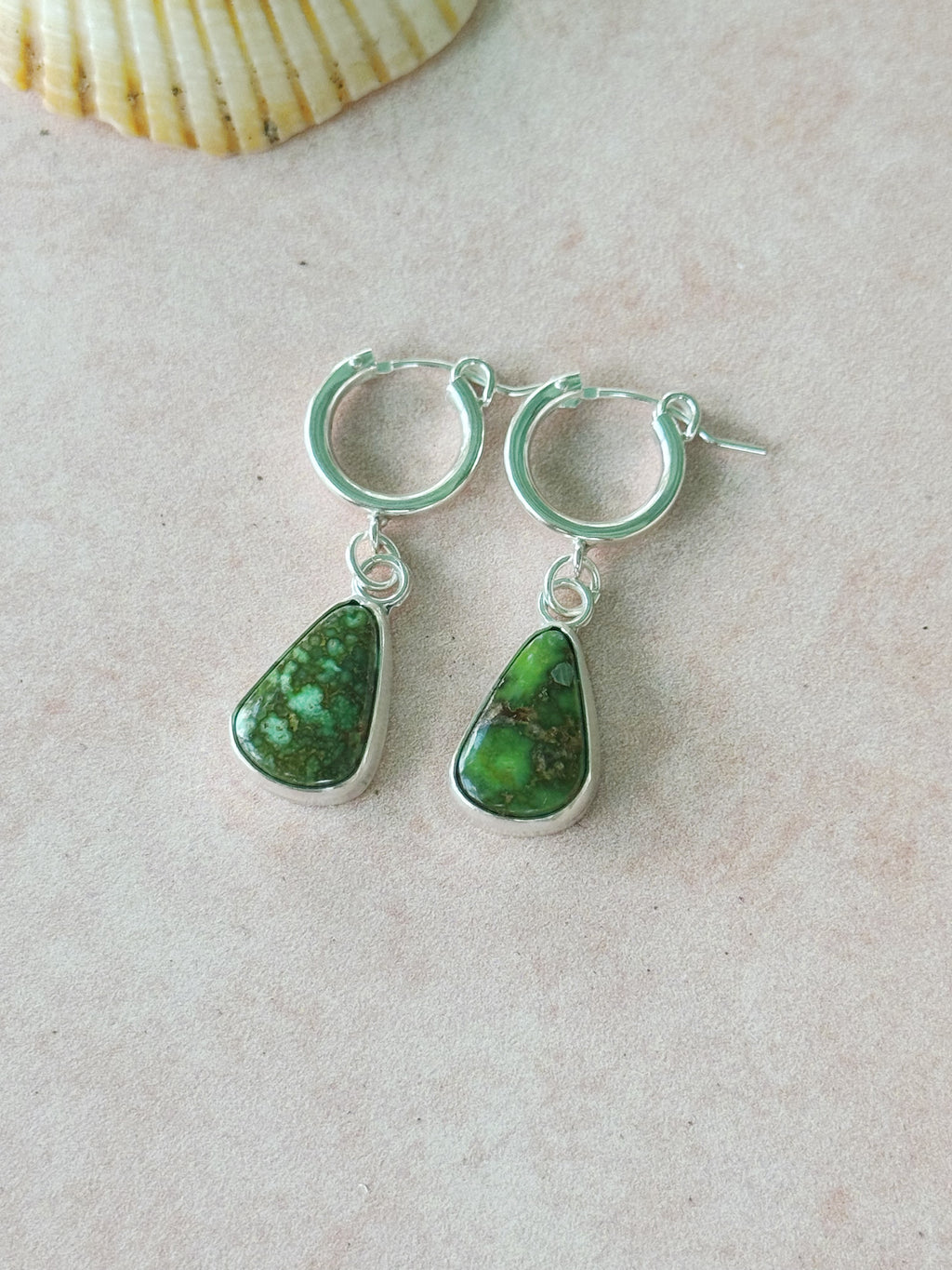 Sonoran Gold Turquoise Huggie Hoops