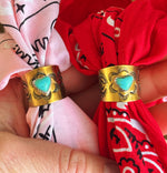 Heartbound Turquoise Bandana Slide