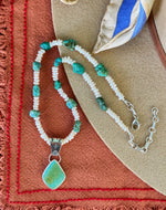 Beaded Turquoise Pendant Necklace