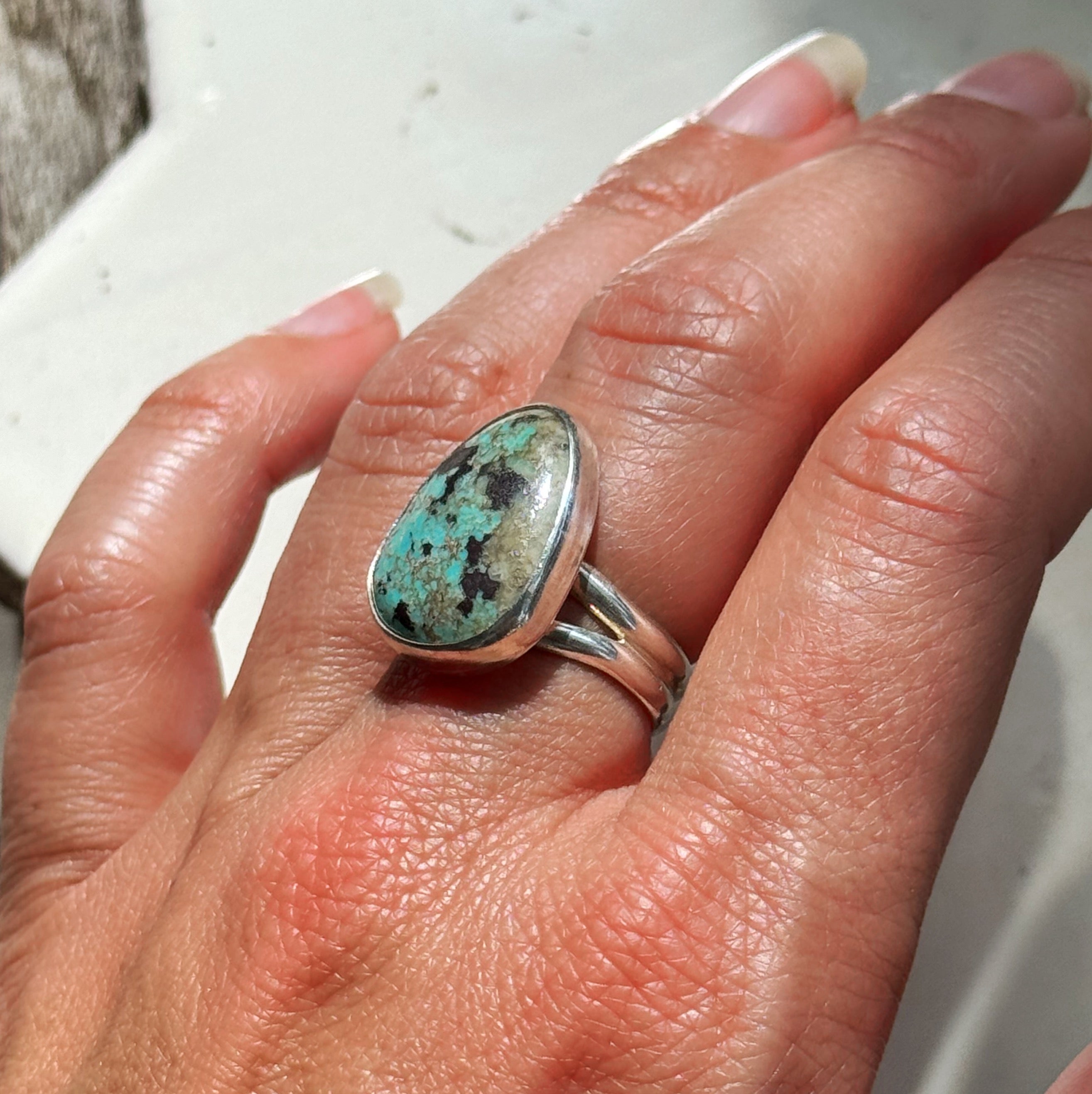 Turquoise Statement Ring Size 7