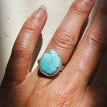 Turquoise Stamped Band Ring Size 5