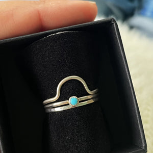 Turquoise Stacking Trio - Size 8