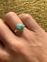 Turquoise Silver Ring Size 5.75