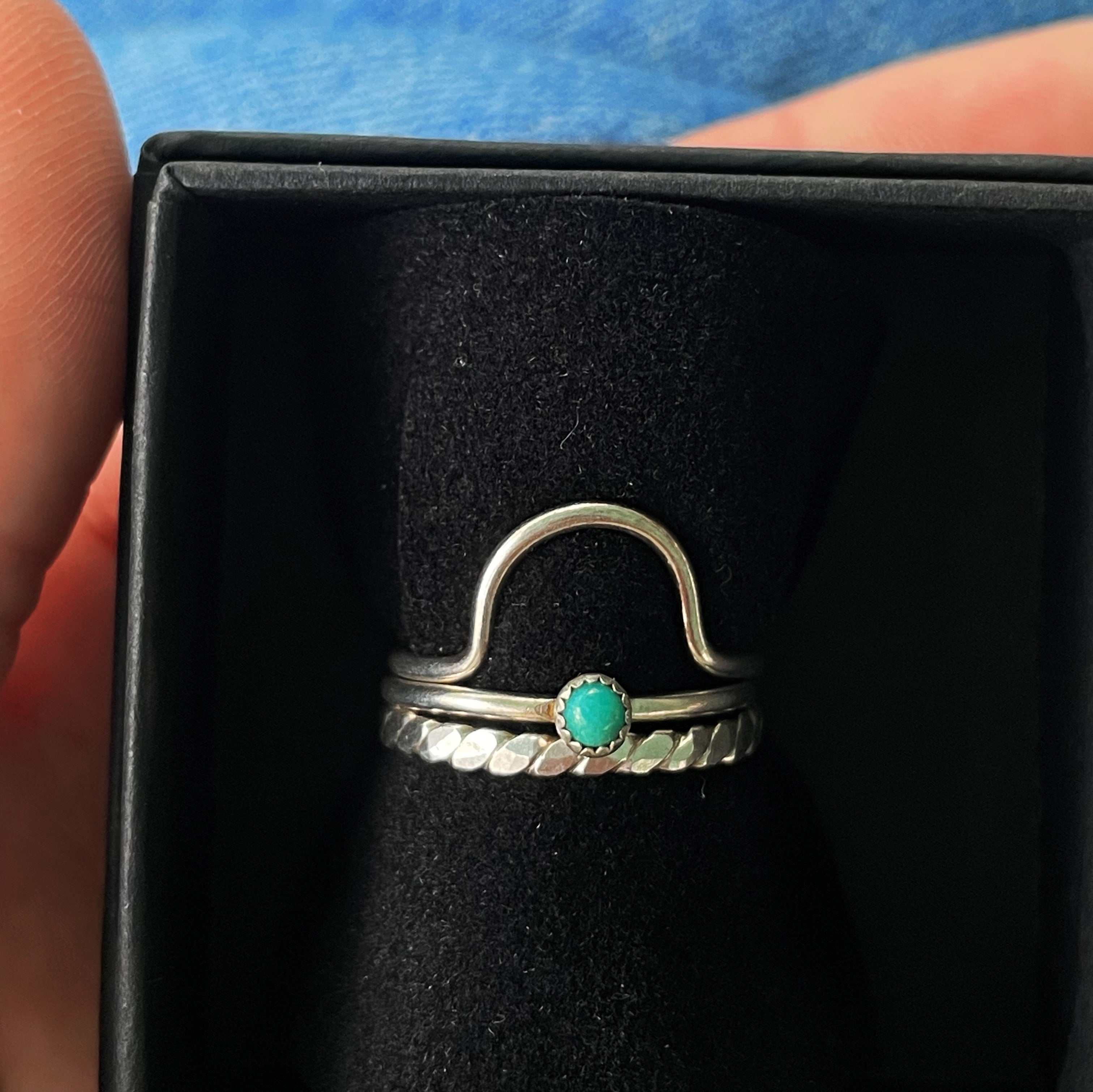 Turquoise Stacking Trio - Size 5.5