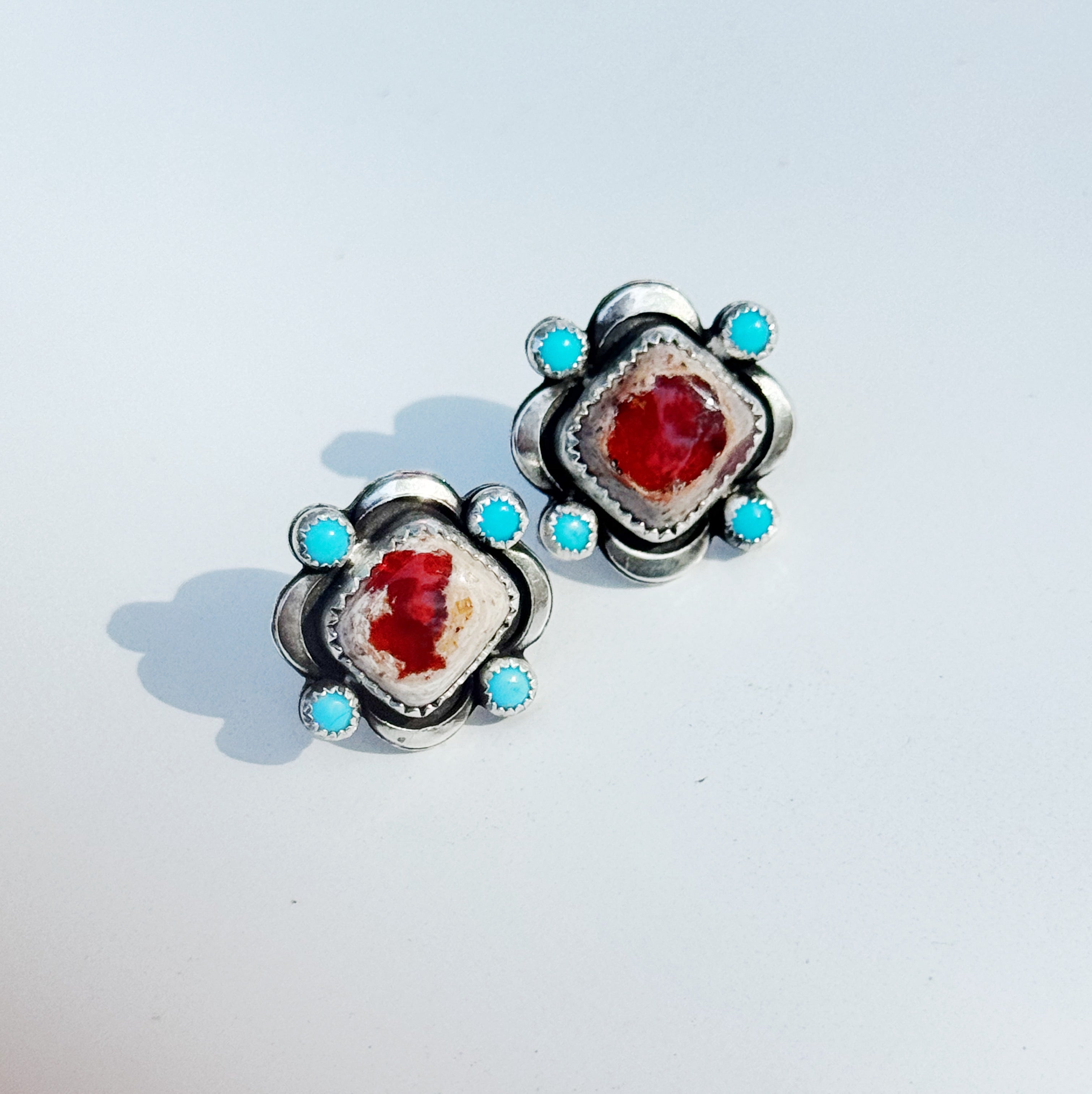 Fire Opal Floret Studs