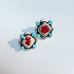 Fire Opal Floret Studs