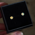 Ethiopian Opal Stud Earrings