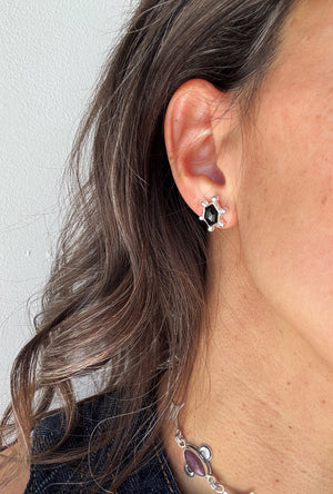 Onyx Hex Studs