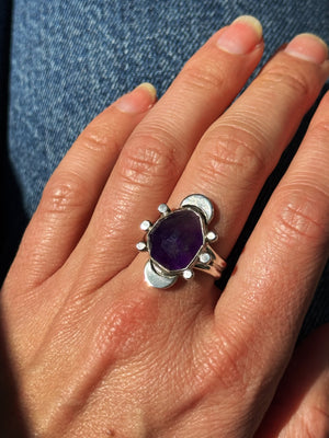 The Wax & Wane Ring - Amethyst