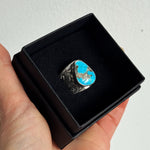 Campitos Turquoise Wide Band Ring - Size 9