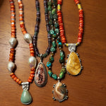 Yellow Agate Beaded Necklace