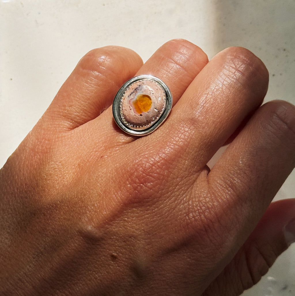 Fire Opal Statement Ring Size 5