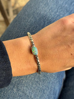 Rainbow Opal Stamped Cuff #4