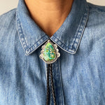 Sonoran Mountain Stamped Bolo Tie