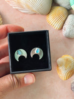 Opal Crescent Studs - Pair II