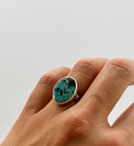 Turquoise Stamped Band Ring Size 6