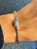 Rainbow Opal Stamped Cuff #5