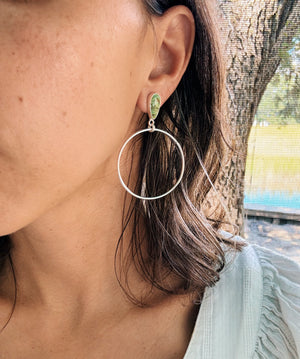 Sonoran Turquoise Hoop Earrings - 1