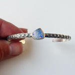 Rainbow Opal Stamped Cuff #6