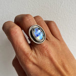 Moonstone Shadowbox Ring - Size 7