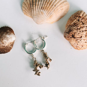 Coral Hoop Earrings