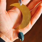 Lunar Talisman Gemstone Ornament (in Brass)
