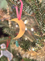 Lunar Talisman Gemstone Ornament (in Brass)